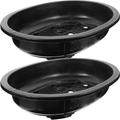 Kkewar 4pcs Bonsai Flowerpot Garden Use Oval Bonsai Pot Plastic Flower Pot Bonsai Container