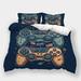 Home Bedclothes Game Controller Printed Duvet Cover Pillowcase 2/3pcs Fashion Bedding Set California King (98 x104 )