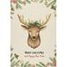 Wellsay Garden Flag Double Sided Watercolor Christmas Deer Fade Resistant Burlap Seasonal Flags 12x18 Inch Yard Flag for Outside Lawn Patio Porch House Decor