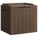 TiaGOC Deck Box 31 Gallon Waterproof Resin Storage Box with Lid Indoor Outdoor Storage Bin for Patio Cushions Toys Pool Accessories (Deep Brown)