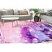 Pink Rugs Pink And Purple Painting Rug Purple Rug Office Decor Rugs Entry Rugs Salon Decor Rugs Pattern Rug Modern Rug Stair Rug 3.3 x9.2 - 100x280 cm