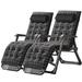 Docred Zero Gravity Chair set of 2 Lawn Recliner Folding Chaise Lounge with Removeable Pad Soft Cushion Headrest and Cup Holder Camping chairs Patio Fold Lounger Chair