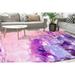 Pink Rugs Pink And Purple Painting Rug Purple Rug Office Decor Rugs Entry Rugs Salon Decor Rugs Pattern Rug Modern Rug Stair Rug 2.6 x5 - 80x150 cm