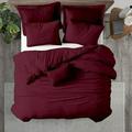 Kotton Culture Wine Custom Size Duvet Cover 100% Egyptian Cotton 3 Piece with Zipper & Corner Ties 600 Thread Count Soft Sateen Weave Breathable Organically Sourced All Season Comforter Cover