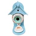 Blasgw Vintage Teapot-Inspired Birdhouse with Integrated Feeding Station - Whimsical Garden Decoration Bird House And Feederï¼ŒTeapot Bird House And Feeder Green