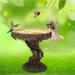 Bilqis Cute Wing Girl Bird Feeder Ornament Resin Patio Garden Wing Girl Ornament Bird Feeder Flower Fairy Bird Feeder Creative Resin Garden Fairy Bird Feeder