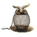 Blasgw Antique Style Owl Bird Feeder - Hole Design for Outdoor Garden & Home Decor Vintage Owl Bird Feeder With Holes Is For Outdoor Garden And Home Decoration Bronze