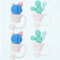 4PCS Straw Cover Cap Straw Tips Cover Cartoon Silicone Drinking Straw Caps Reusable Straw Tips Straw Covers for Straws Cups Decoration