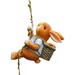 Uhuya Easter Decorations Garden Decorations- Outdoor Easter Bunny Ornaments Statues and Sculptures- Rabbit Statue Art Decorative Tree Hanging Decoration- Suitable for Yard Yard Home Brown