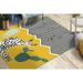 Bright Yellow Cat Rug Yellow Rug Modern Rugs Outdoor Rug Decorative Rug Large Rug Non Slip Rug Personalized Rug Minimal Soft Rug 2.6 x6.5 - 80x200 cm