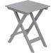 Outdoor Wooden Folding Square Side Table Portable Lounge End Table Grey