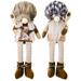 2 Pcs Men and Women Gnome Ornament Kitchen Decir Long-legged Sitting Rudolph Doll Ladies