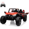 24V Kids Electric Car Remote Control 2 Seater Ride Toy Rechargeable Electric 240W Car Adjustable Mount Kids Car Kids 15.4 Wheels Off Road Vehicle Indoor and Outdoor Kids Ride-on Toy Car Red