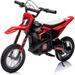 Electric Off Road Motorcycle 250W Motor Off Road Motorcycle Outdoor Off Road Electric Motorcycle Dirt Bike with Leather Seats Twist Grip Throttle Metal Suspension Pneumatic Tires Age 8+ Red
