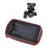 Mountain Bag Waterproof Bag Mobile Phone Bag Bike Front Beam Bag Cycling Bag Handlebar Bag - Size XL (Black+Red)