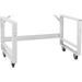 Garage Workbench Table Frame With Casters - 26 Depth - 56 Back Support Bar - White - 34 To 40 Height Adjustable - By