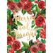 Merry And Bright Holiday Roses Poster Print - Blursbyai Rosana Laiz (24 x 33)