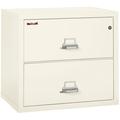 FireKing Ivory White Fire Resistant File Cabinet - 2 Drawer Lateral 31 wide