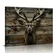 ARISTURING Deer Wall Art Bathroom Decor Deer Pictures Hunting Wall Decor Minimalist Wildlife Animal Portrait Canvas Prints Poster Rustic Elk Decoration Farmhouse Paintings Deer Artwork Ready To Hang