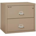 FireKing Taupe Fire Resistant File Cabinet - 2 Drawer Lateral 31 wide