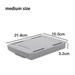 Hidden Storage Box Desk Storage Drawer Self-Adhesive Plastic Table Storage Holder Simple Sundries Cosmetics Stationery Organizer Grey-M 2PCS