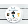 First Communion Party Favor Labels - 40 labels - Praying Boy First Communion Design - LABELS ONLY - FCC026f