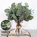 AMERTEER 10PCS Artificial Eucalyptus Greenery Faux Eucalyptus Stems And Greenery Picks With Eucalyptus Leaves For Diy Floral Arrangements Wedding Bouquet And Table Centerpieces