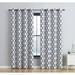 Lattice Print Blackout Grommet Curtain Panels