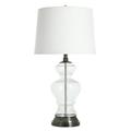 Clear Seeded-Table Lamp - Elegant Seeded Glass With Urn Shaped Base- 8.37 w X 8.37 d X 33 h -150w
