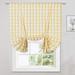 CAROMIO Tie up Kitchen Curtains 42 W x 63 L Rod Pocket Buffalo Check Curtains for Kitchen Bright Yellow