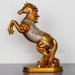 Horse Resin Statue for Home Decor Animal Ornament Sculpture Resin Horse Statue with Meaning of Success Golden