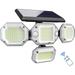 Solar Lights Outdoorã€�306 LED & 2500 Lumenã€‘. 4 Heads 320Â° Wide Angle Solar Wall Lights Outdoor. 3 Modes Solar Motion Sensor Security Light. IP65 Waterproof Solar Flood Lights for Garden. Yard