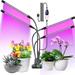 Plant Light 80 LED Horticultural Lamp Grow Light Full Spectrum with Timer 3 Color Modes 6 Light Intensities for Bonsai Gardening 4 Heads 80W