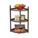 3 Tiers Free Standing Bamboo Corner Shelving Rack Multi-Functional Wall Corner Shelving Bookcase