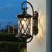 YGDU Retro Large Outdoor Wall Lanterns 24 Exterior Light Fixtures Coach Light Waterproof Aluminium with Water Glass Outside Wall Lamps for House Front Door Garage Porch Lighting Black