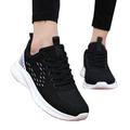 Daznico Women s Walking Shoes Lightweight Breathable Flying Woven Mesh Upper Casual Jogging Shoes Tennis Shoes Workout Footwear Non-Slip Gym Sneakers for Women(Color:Black Size:7)