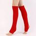 MITCOWBOYS Womens Socks Long Leg Warmer Womens Men 80S Party Ribbed Knit Dance Sports Leg Warmer Compression Socks for Women Mens Socks Fuzzy Socks Red