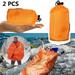 PATLOLLAV 2Pcs Emergency Sleeping Bag for Survival Lightweight Survival Sleeping Bags Thermal Bivy Sack Portable Emergency Blanket for Camping Hiking Outdoor Fishing Activities