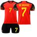 Mens/Kids 2022 Soccer Game Belgium Soccer Fans #7 Jerseys Soccer Team Shirts