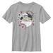 Youth Mad Engine Heather Gray The Mandalorian Flower Child Grogu Graphic T-Shirt