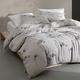 Calvin Klein Aquarelle Floral Cotton Melange Gauze 3 Piece Duvet Cover Set, Queen