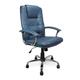 Westminster High Back Black Leather Executive Office Chair - Blue