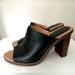 J. Crew Shoes | J. Crew Block-Heel Backless Sandal, Black Leather, Size 8 | Color: Black/Brown | Size: 8