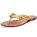Tory Burch Shoes | Euc - Tory Burch Flora Gold Leather Flip Flops - Size 7 | Color: Gold | Size: 7