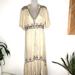 Anthropologie Dresses | Anthropologie Raga Boho Embroidered V-Neck Maxi Dress Small Nwt | Color: Cream/Red | Size: S