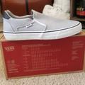 Vans Shoes | Mens Vans Slip On | Color: Gray/White | Size: 12