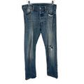 Levi's Jeans | Levi's 501 Original Fit Straight Leg Jeans Distressed Light Wash Mens 30x30 Blue | Color: Blue | Size: 32