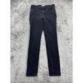 Madewell Jeans | Madewell Jeans Womens 27 Black Dark Roadtripper Jeggings Straight Mid Rise Denim | Color: Black | Size: 27