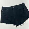 American Eagle Outfitters Shorts | American Eagle Hi Rise Festival Black Denim Jean Shorts Distressed Plus Size 14 | Color: Black/Blue | Size: 14