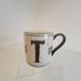 Anthropologie Dining | Anthropologie Bistro Tile Margot Mug Cup Initial " T " Tea Coffee Monogram | Color: Black/Gold | Size: Os